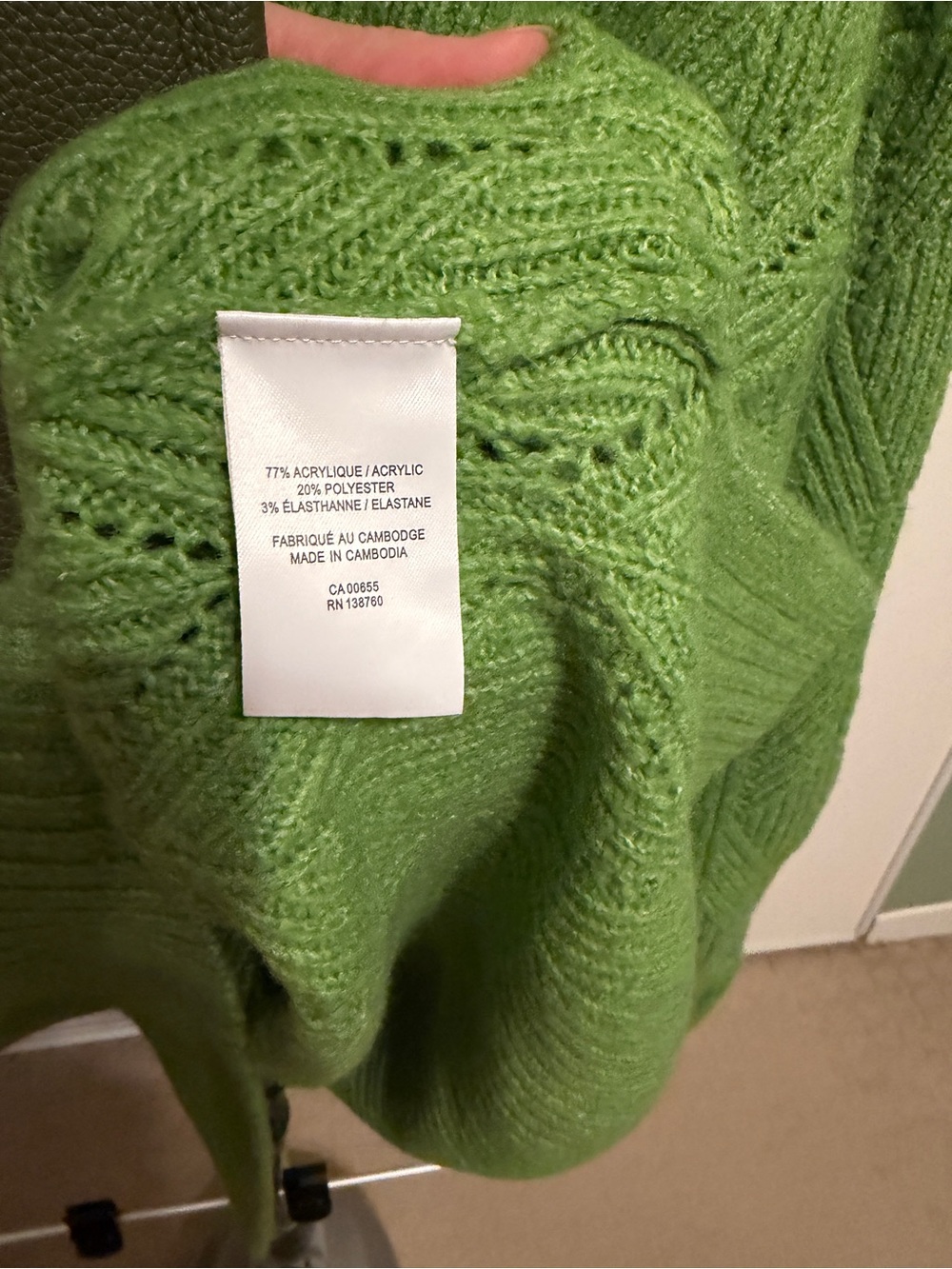 Reitmans Bright Green Turtleneck Knit Sweater - Picture 3 of 6